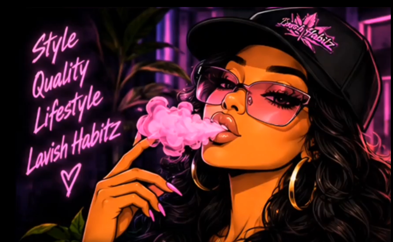 Lavish Habitz illustrated lifestyle artwork with Style Quality Lifestyle lettering